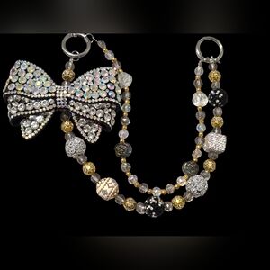 Elegant Crystal Bow Bag Charm